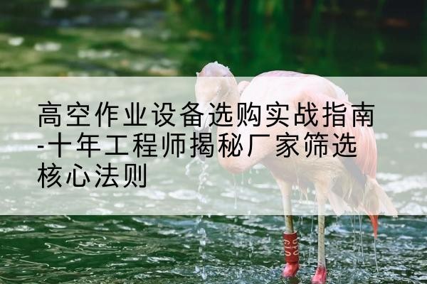 磐安剪叉式升降机厂家-高空作业设备选购实战指南-十年工程师揭秘厂家筛选核心法则